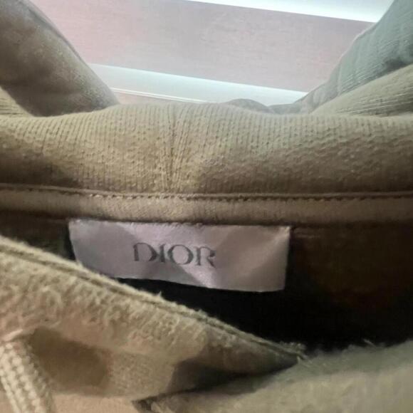 Dior CD icon Olive Men's Hoodie - Picture 3 of 5